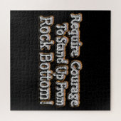 "Vereist moed" Schattige ontwerp. Bestel nu Legpuzzel (Horizontaal)