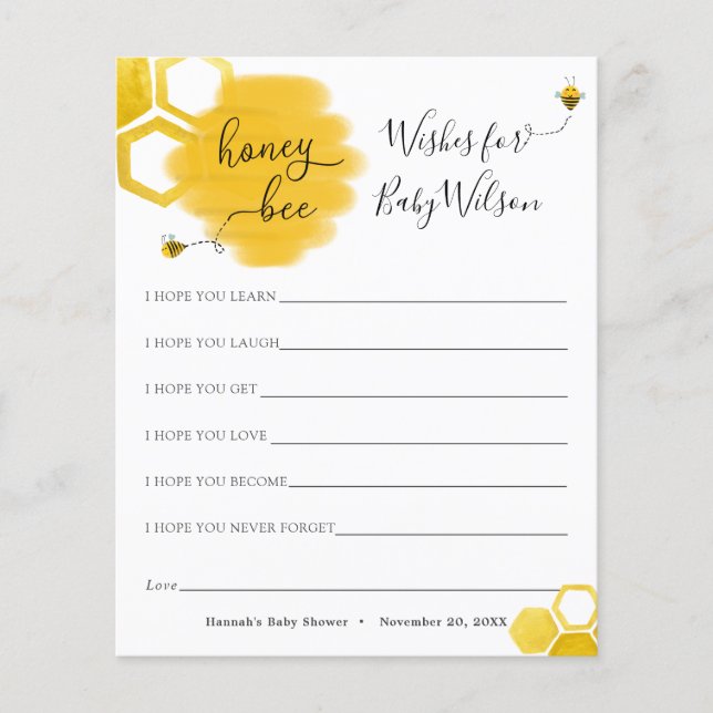Vereist ons Baby shower voor honingbijen (Voorkant)