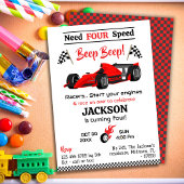 Vereist vier snelheid rode race sportwagen 4e verj kaart