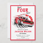 Vereist vier snelheids raceauto kaart (Voorkant)