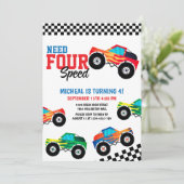 Vereist vier Snelheidsmonster Truck Race 4e Verjaa Kaart (Staand voorkant)
