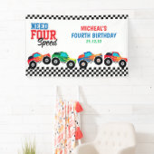 Vereist vier Snelheidsmonster Truck Race 4e Verjaa Spandoek (Insitu)
