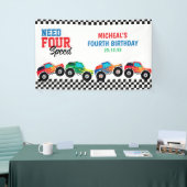 Vereist vier Snelheidsmonster Truck Race 4e Verjaa Spandoek (Beurs)