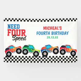 Vereist vier Snelheidsmonster Truck Race 4e Verjaa Spandoek