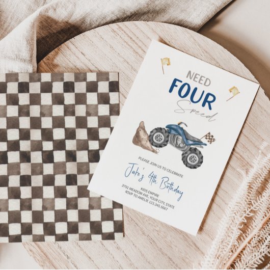 Vereist VIER Speed 4 Wheeler Quad Bike uitnodiging