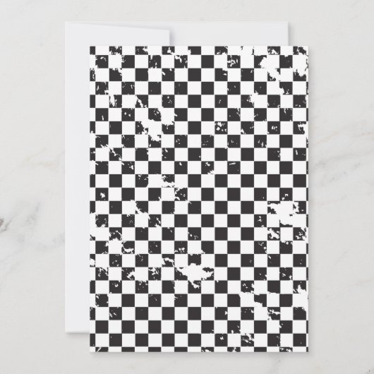 Vereist VIER Speed Race Auto Verjaardag uitnodigin Kaart (Achterkant)