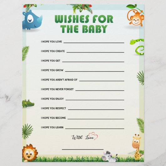 Vereist voor Baby-Baby shower Briefhoofd (Voorkant)