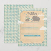 Vereist voor Baby Boy - Elephant Advice Kaarten (Voorkant / Achterkant)