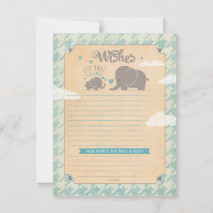 Vereist voor Baby Boy - Elephant Advice Kaarten