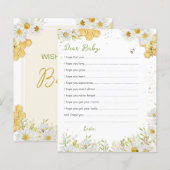Vereist voor Baby Kaart Bumblebee bij Gele Shower (Voorkant / Achterkant)