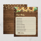 Vereist voor Baby Kaart Sunflower Herfst Shower Ad (Voorkant / Achterkant)