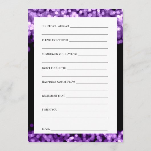 Vereist voor bruin en bruin Paars licht Advieskaart (Voorkant)