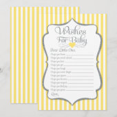 Vereist voor Geel Grijs Baby shower Game Kaart (Voorkant / Achterkant)