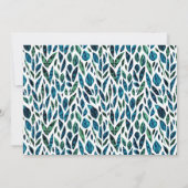 Veren Bladeren Blauw Algemeen Bruikbaar Feestje Kaart (Achterkant)