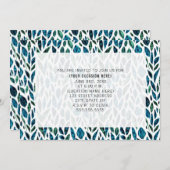 Veren Bladeren Blauw Algemeen Bruikbaar Feestje Kaart (Voorkant / Achterkant)