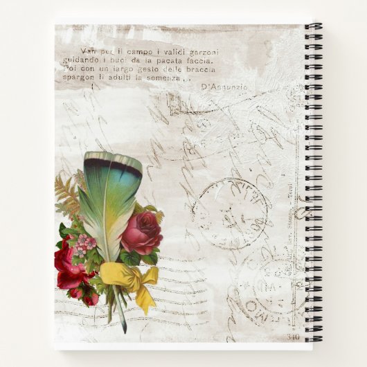  veren boeket Briefkaart Notitieboek (Achterkant)