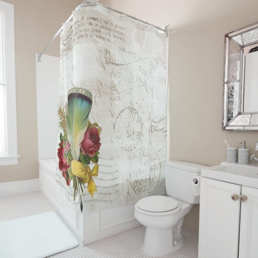  veren boeket douchegordijn (In situ)