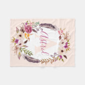 Veren Boho waterverf op maat gemaakte deken (Voorkant (Horizontaal))