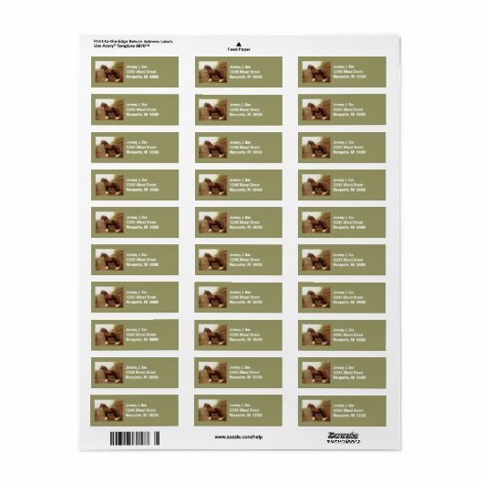 Veren Clydesdale trekpaard Adresetiketten Etiket (Full Sheet)