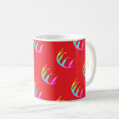 Veren diep rood koffiemok (Voorkant rechts)