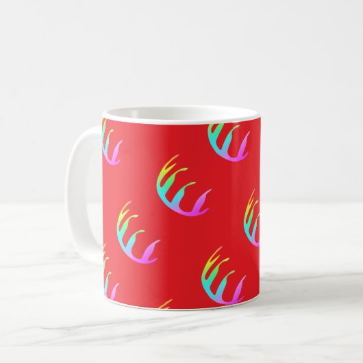 Veren diep rood koffiemok (Voorkant links)