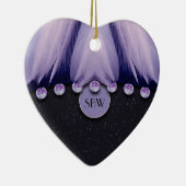 Veren en diamanten keramisch ornament (Rechts)