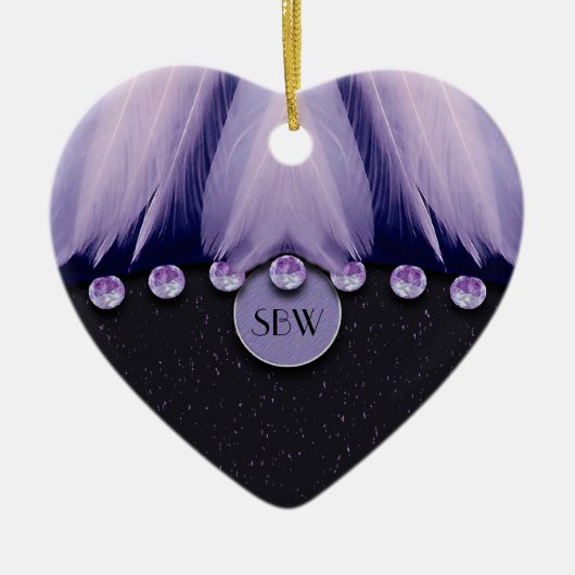 Veren en diamanten keramisch ornament (Voorkant)