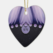 Veren en diamanten keramisch ornament (Links)