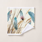 Veren en gras bad handdoek (Wasdoekje)