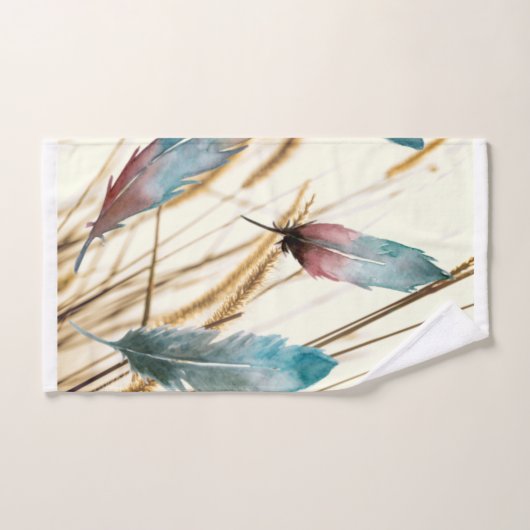 Veren en gras bad handdoek (Handdoek)