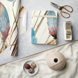 Veren en gras cadeaupapier