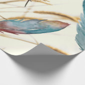 Veren en gras cadeaupapier (Hoek)