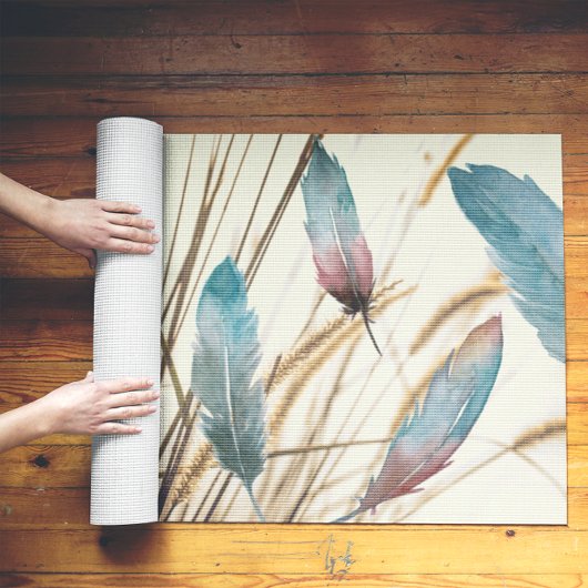 Veren en gras yogamat