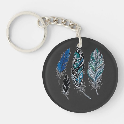 Veren en kleuren dansen  sleutelhanger (Voorkant)