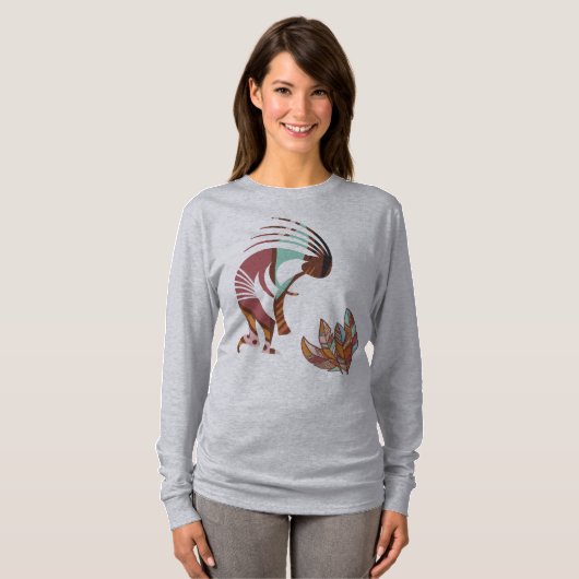 Veren en Kokopelli zuidwesten T-shirt (Voorkant volledig)