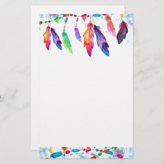 Veren en kralen briefpapier (Voorkant / Achterkant)