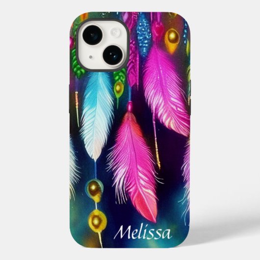 Veren en kralen gepersonaliseerd Case-Mate iPhone case (Achterkant)