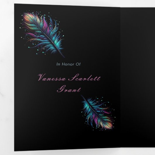 Veren en Masquerade Sweet 16 Feest Uitnodiging (Binnenzijde eerst)