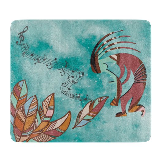 Veren en muziek Kokopellii Snijplank (Voorkant)