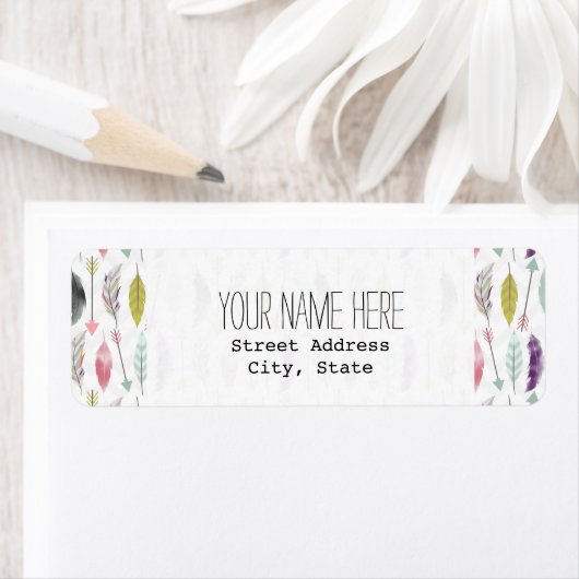 Veren en pijlen Adreslabel Etiket (Insitu)