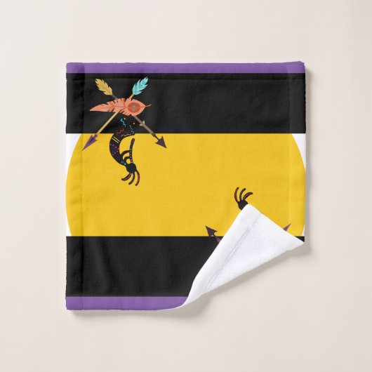 Veren en pijlen Kokopelli Bad Handdoek (Wasdoekje)