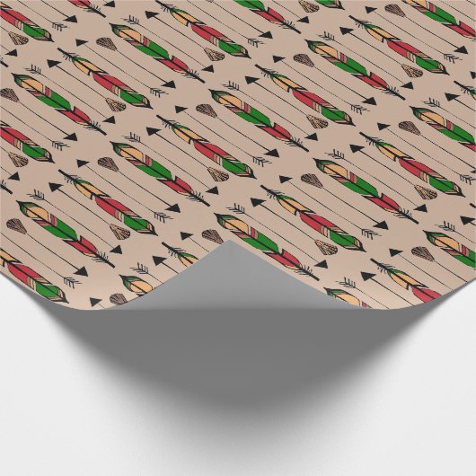 Veren en pijlen Verpakkingspapier Cadeaupapier (Hoek)