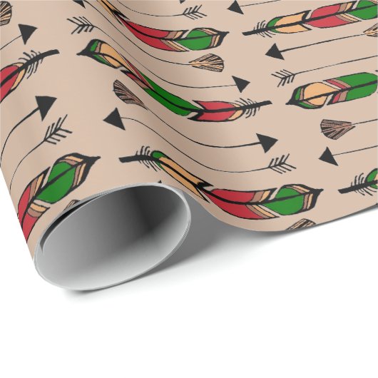 Veren en pijlen Verpakkingspapier Cadeaupapier (Rol Hoek)