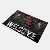 Veren en twee ravens deurmat (Schuin)