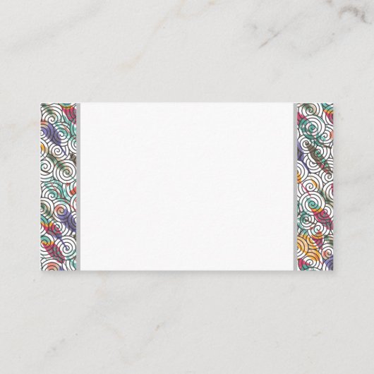Veren en wervelingen patroon visitekaartje (Achterkant)