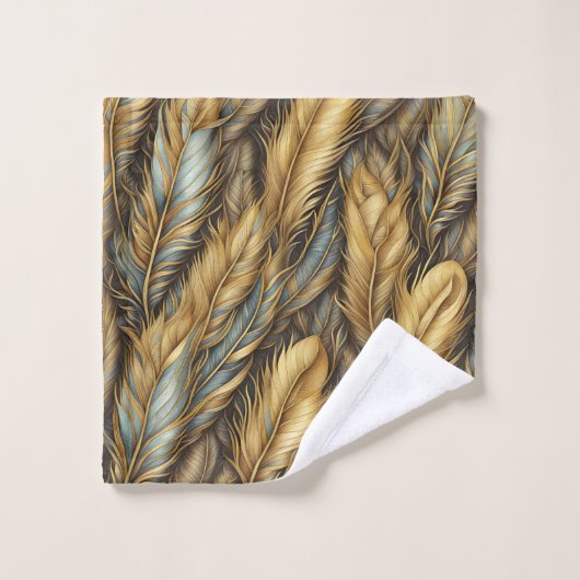 Veren Gouden zilveren kunst Bad Handdoek (Wasdoekje)