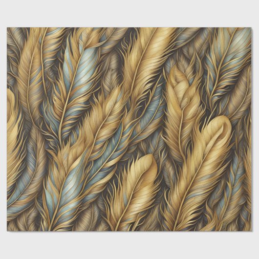 Veren Gouden zilveren kunst Cadeaupapier (Vlak)