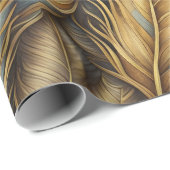 Veren Gouden zilveren kunst Cadeaupapier (Rol Hoek)
