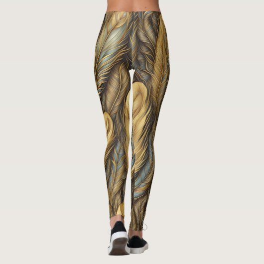 Veren Gouden zilveren kunst Leggings (Achterkant)