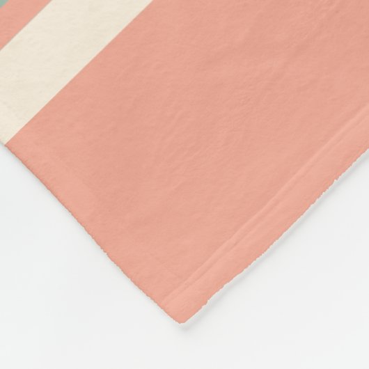 Veren in Crème, Mint Groen en Koraal Fleece Deken (Hoek)